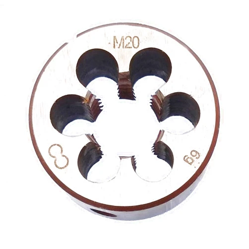Tiplusta Metric Right Hand Round Die, Machine Thread Die, Screw Thread Cutting Die for Mold Machining, Alloy Steel (M20x2.5)