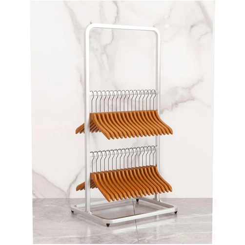 Zeefoo Metal Clothing Display Rack for Clothing Store | Floor-Standing Clothes Rack Multi-Layer Space-Saving Underwear Rack Garment Racks