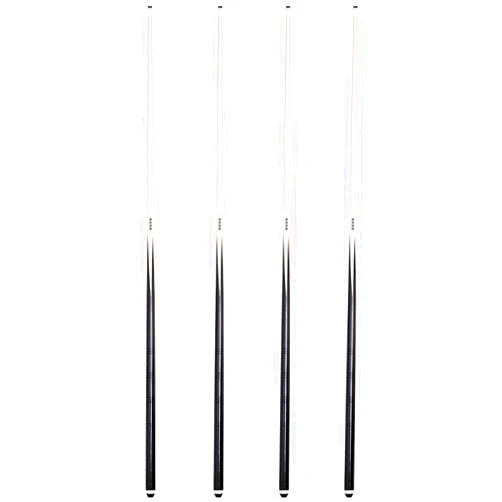 OKKO 1-Piece Pool Billiard House Bar Cue Sticks 57”, Glue-On Tip, Pack of 4 (18-20 oz)