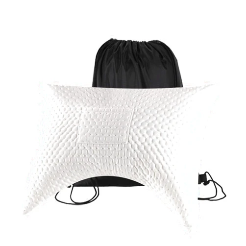 HZYAMZ Mini Travel Size Neck Pillow, Camping Pillow Travel Pillow, Curved Cotton Travel Pillow, Breathable Cover, Ideal Backpacking Hiking, Airplane and Car