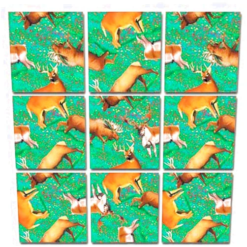 B. dazzle, inc Scramble Squares Deer 9 Piece Challenging Puzzle - Ultimate Brain Teaser and Mind Game for Young and Senior Alike - Engaging and Creative with Beautiful Artwork - by B.Dazzle