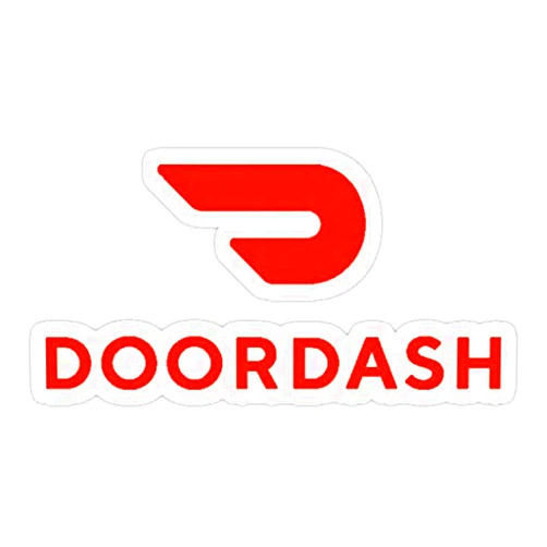 Stickers DOORDASH Red Sticker Decal Graphic