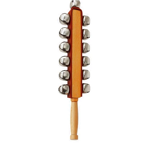 Nuytghr Bang Ling, Wooden Hand Bells, Percussion Instruments Jingle Bells - 13 Bell Wooden Shaker Jingle Bells for Kids, Musical Toy for Early Education and Development