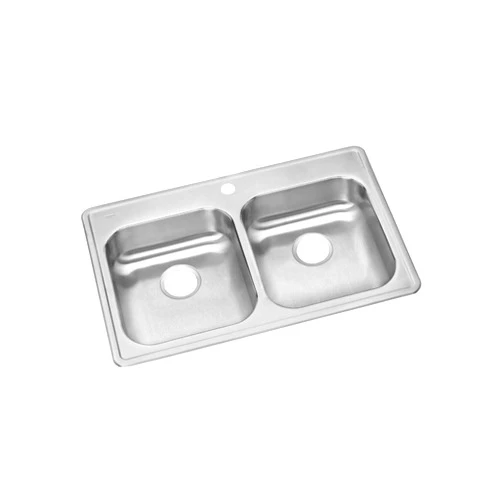 Elkay Dayton GE233211 Equal Double Bowl Drop-in Stainless Steel Sink