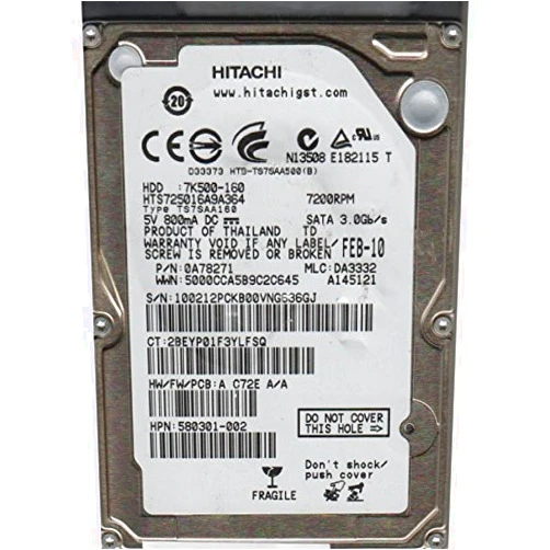 Hitachi Travelstar 7K500 160GB SATA 2.5