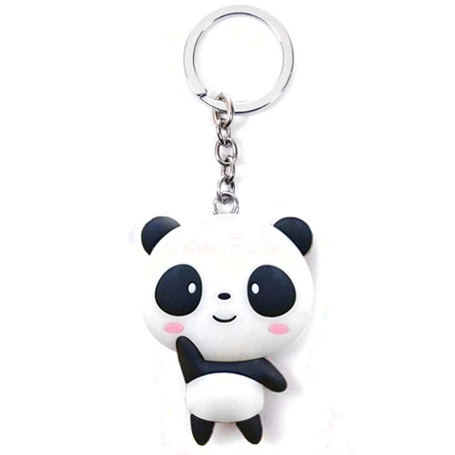 Bstedyas Cute Panda Keychain Kawaii Backpack Keyring Lovely Silicone Panda Stuff Gifts for Girls Pendant Ornament Souvenirs