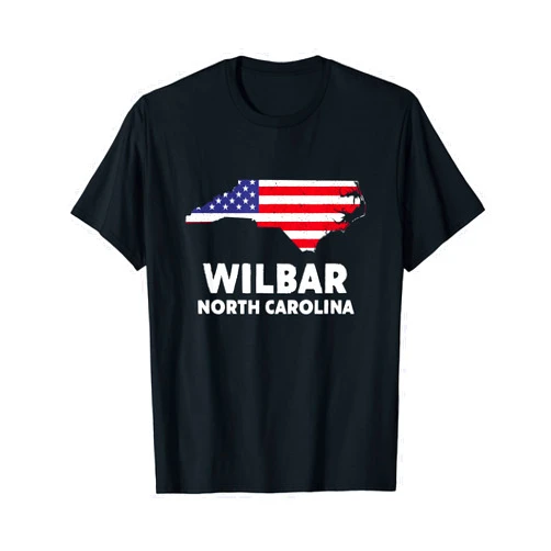 4th of July American Flag Wilbar, NC Distressed Patriotic USA Flag Wilbar, North Carolina T-Shirt