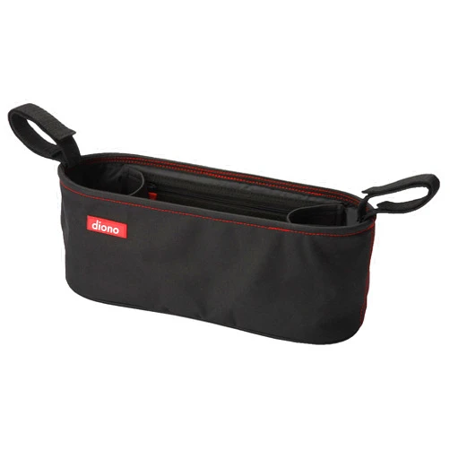 Diono Buggy Buddy Universal Stroller Organizer with Cup Holders, Secure Attachment, Zippered Pockets, Safe & Secure, Black