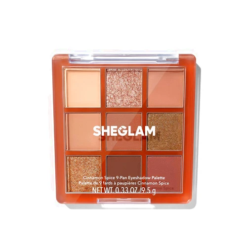 SHEGLAM Eyeshadow Palette 9-Color Ultra-pigmented Shimmer & Matte Shades, Vegan & Cruelty-free-Cinnamon Spice