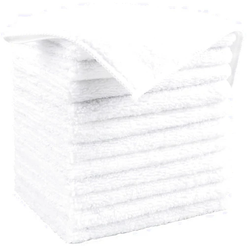 HOMEXCEL White Microfiber Cleaning Cloth, 12 Pack Premium Microfiber Towels for Cars, Lint Free, Scratch-Free, Highly Absorbent, Reusable Cleaning Rags for Car, Household, Kitchen, 11.5