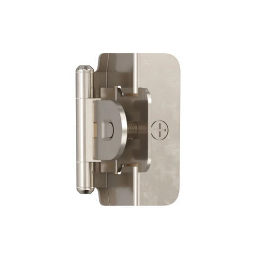 Amerock BPR8704G9 | Cabinet Hinge | 1/2 in (13 mm) Overlay Double Demountable | Sterling Nickel | Kitchen Cabinet Door Hinge | 1 Pair/2 Pack | Functional Hardware