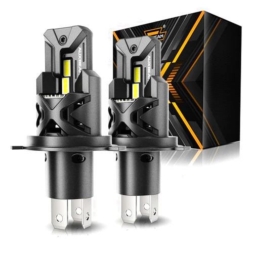 Auxbeam H4 9003 Fog Light, Upgraded 24000LM 700% Super Brightness ＆ 6500K Cool White H4 Light Bulb for UTV/ATV Offroad Vehicle
