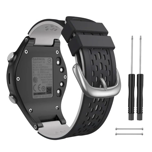 CUZOW Two-in-One Color band for Garmin Approach S2/S4, Silicone Starp Replacement Watch Band for Garmin Approach S2/S4 Watch, Black