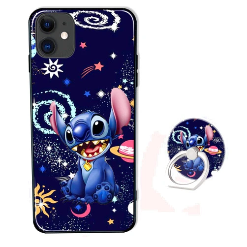 Lucen Blais Cartoon Phone Case for iPhone 14 with Ring Holder Kickstand,Galaxy Planet Design Soft Shockproof Protective Cover for iPhone 14 6.1 inch 2022