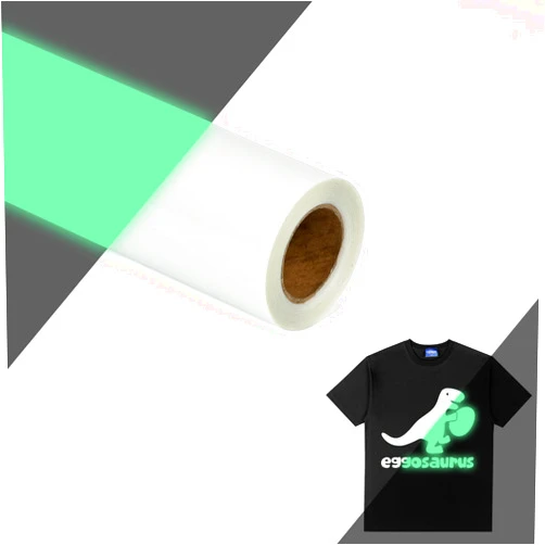 RENLI·TONG RENLITONG Luminous Green Glow in The Dark Heat Transfer Vinyl HTV Rolls -12