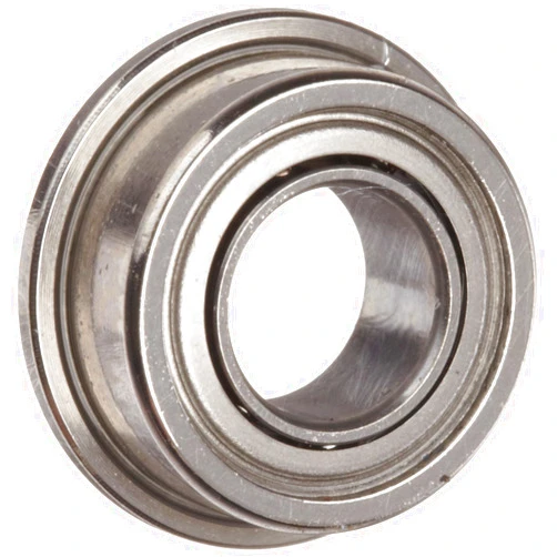 Dynaroll Precision Miniature Ball Bearing, ABEC-5, Double Shielded, Flanged, Stainless Steel, Metric