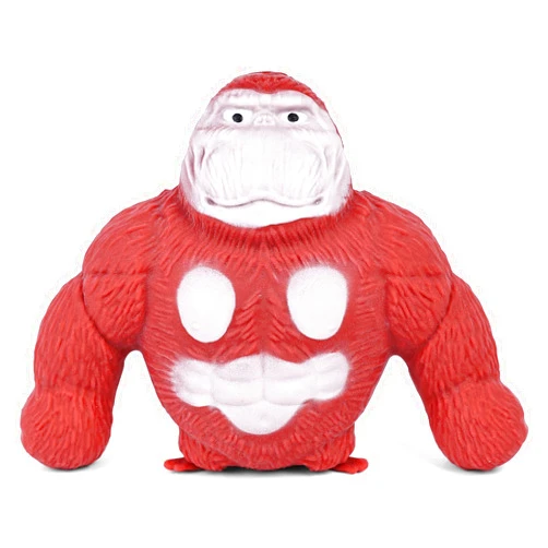 LovesTown Funny Monkey Toy, Stretch Gorilla Toy Squeeze Monkey Figure for Kids Sensory Toy for Birthday Red