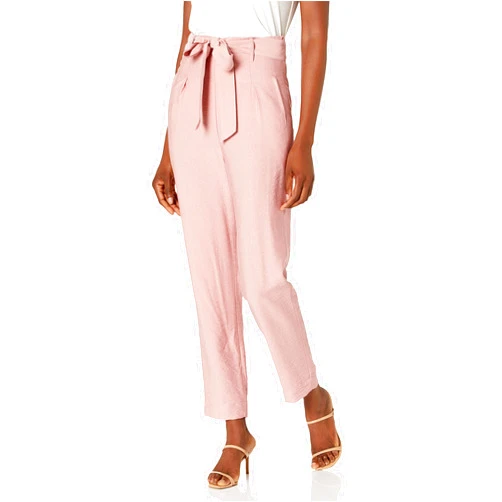 BCBGeneration Women's Ankle Pants with Tie Belt and Side and Back Pockets