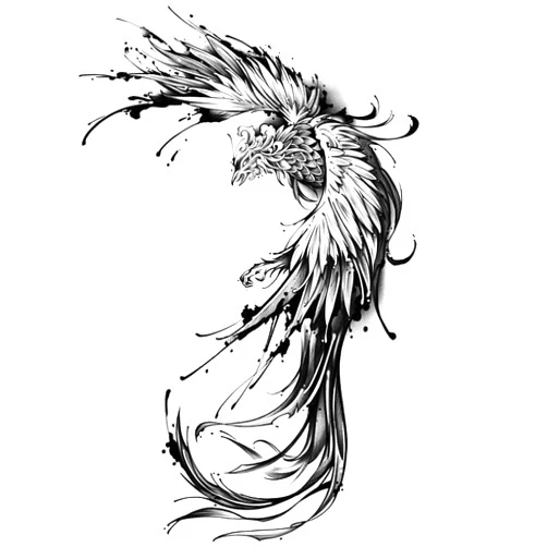 Generic Phoenix Herbal Tattoo – Semi-Permanent Juice Tattoo, Large Floral Design, Bold & Beautiful, Cherry Blossom Full Sleeve, Waterproof & Non-Reflective, For Men & Women