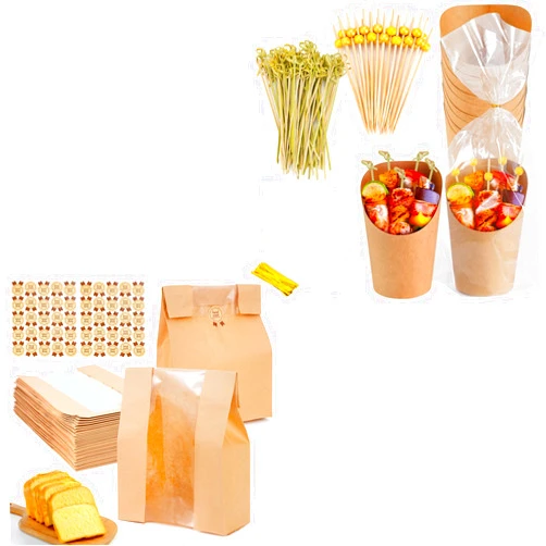 EWVVSS 60pcs Charcuterie Cups and 30 Pcs Paper Bread Bags