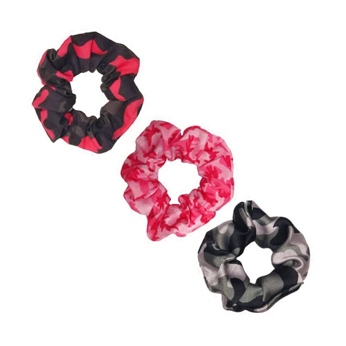 MiaSophia Camouflage Scrunchies Pink