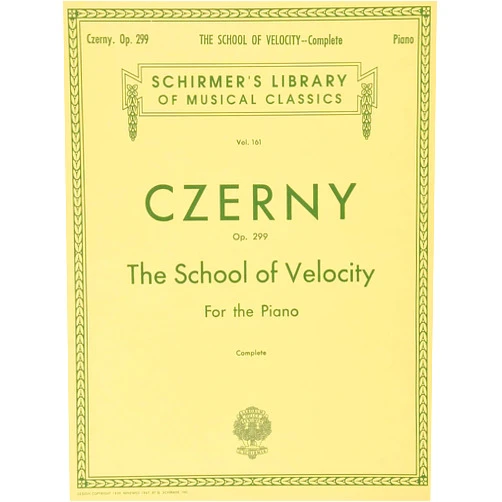 Max Vogrich,Carl Czerny The School of Velocity, Op. 299 (Complete): For The Piano (Schirmer's Library of Musical Classics Vol. 161)