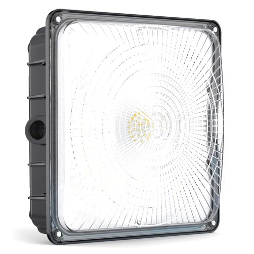 HYPERLITE LED Canopy Light 45W: 6300LM 5000K Daylight - 120-277V LED Canopy Lights Outdoor IP65 Waterproof for Workshop Carport Entrance - 1 Pack