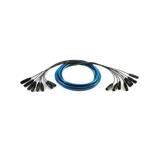 Whirlwind Audio Multitrack Snake, 8 XLRF to 8 XLRM, 25', Fan to Fan