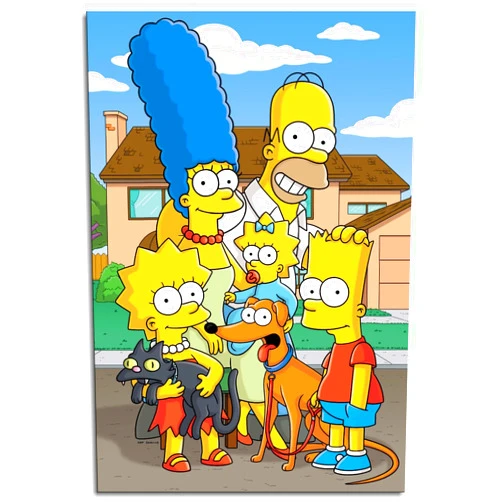 ENSEAL Bart Simpson Poster Wall Art House Of Horror Simpsons Poster Canvas Prints Horror House Poster Poster For Home Office Decorations Unframed 36