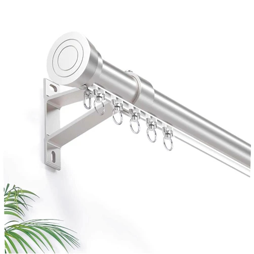 Bcofo Wall Mount Curtain Rail Track Roman rod Curtain Tracks Aluminum alloy curtain track Heavy-Duty Curtains Rails Room Divider Curtain Track for Privacy in Open Rooms(Gray,2m(6.6ft))