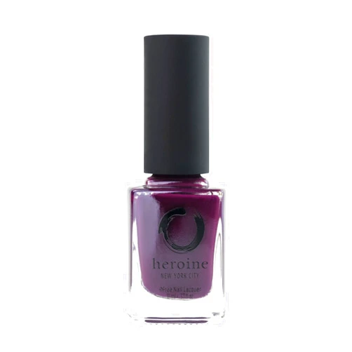 heroine.nyc plum nail polish - Cruelty-Free, Vegan and Non-Toxic (9-free) Formula - .37 fl. oz. (11 ml) - plum, 1 bottle - PURPLE FICTION