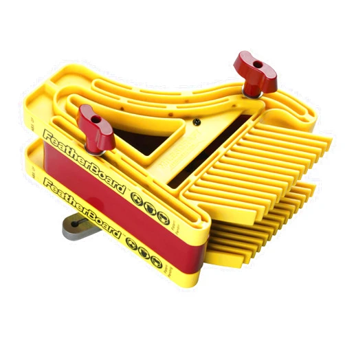 Milescraft 1407 D/T Feather Board – Universal Dual or Tandem Feather Boards for Woodworking on Table Saws, Router Tables and Band Saws, Yellow