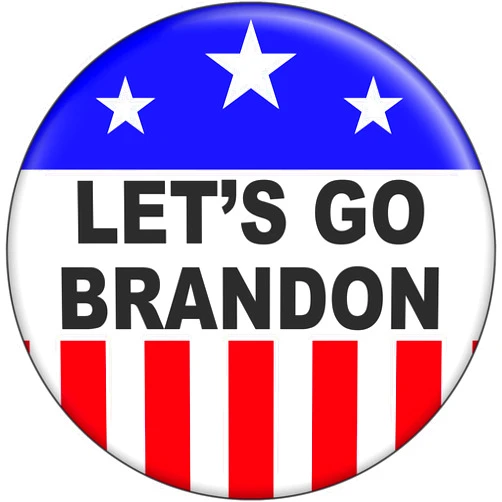 Square Deal Recordings & Supplies Let's Go Brandon - United States Flag Background - 1.5