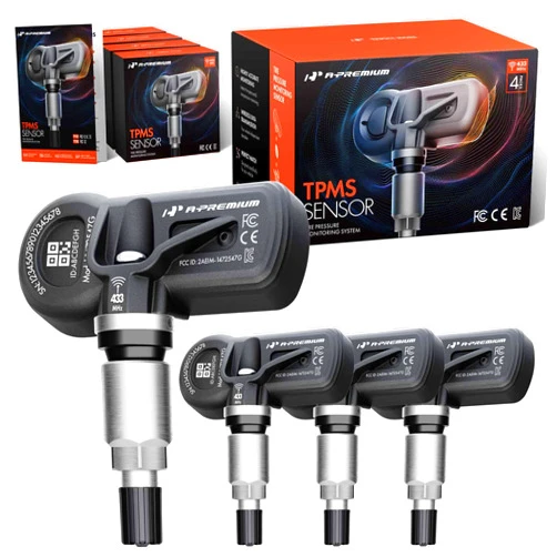 A-Premium 4PCS Pre-Programmed TPMS Sensor Tire Pressure Monitoring Sensor - Compatible with Ferrari & Maserati - California 2008-2014, Coupe 2009-2013, Granturismo 2011-2019, Quattroporte - 433MHz
