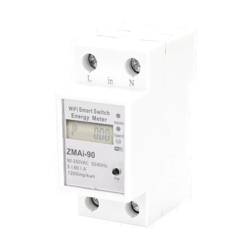 Splenssy Single-Phase Din Rail WiFi Intelligent Energy Meter Power Consumption Kwh Meter Wattmeter Support Smartlife/Tuya APP Control Compatible with Alexa and Google Home