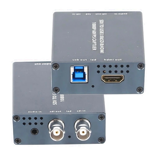 ATCCPYDM HDMI SDI Dual Output Capture Card,SDI to USB3.0 Video Capture,HDMI to USB 3.0 HD 1080P Live Streaming Video Grabber Converter,Support Microphone Audio and Mixing Audio Input
