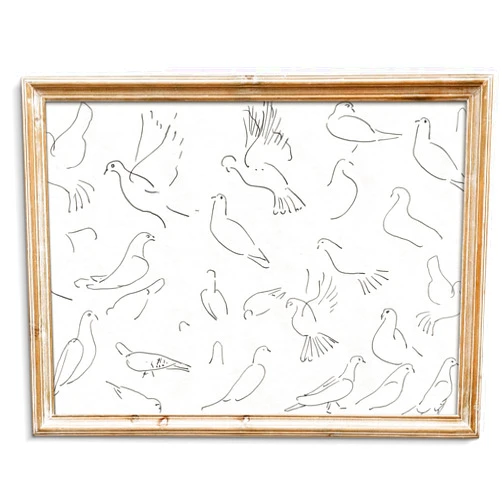 uniro Vintage Animal Drawing Birds Line Art Sketch Pigeon Wall Art Pencil Dove Poster Print Print and Poster Abstract Antique Aesthetic Minimalist Mid Century French Wall Art (8