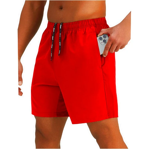 Pesfix Mens 7'' Lightweight Athletic Shorts Quick Dry Gym Workout Running Shorts with Zipper Pockets