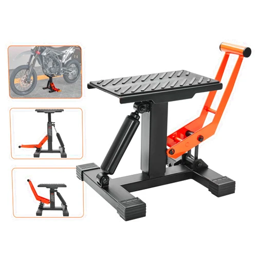 VEVOR Dirt Bike Lift Stand, Motorcycle Jack Lift Stand 440 lbs Capacity and Hydraulic Lift Operation, Adjustable Height Hoist Table, for Dirt Pit Bike Repair, Maintenance, Dirt Bike Accessories