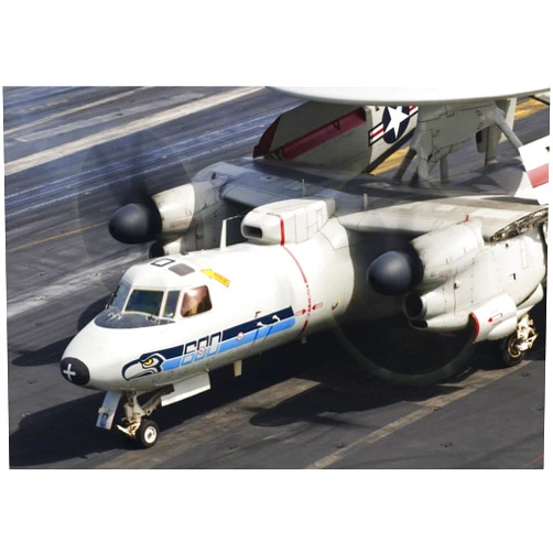 Posterazzi An E-2C Hawkeye assigned to VAW-126 Seahawks is ready aboard USS Harry S. Truman for a mission in support of Operation Enduring Freedom Poster Print, (16 x 11)