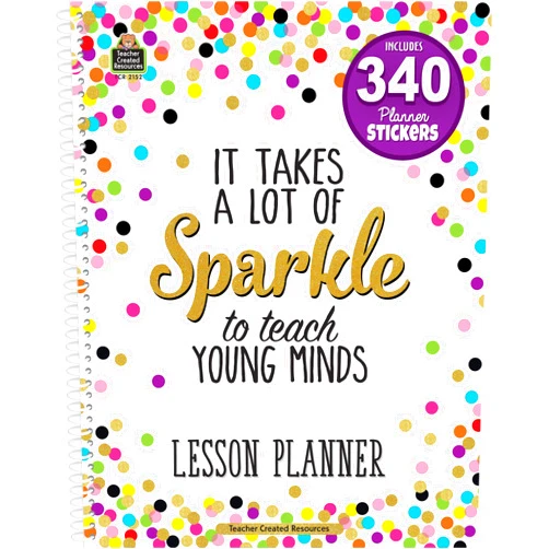 Teacher Created Resources Confetti Lesson Planner, Edition, 8.5 inches X 11 inches