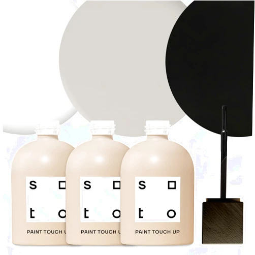 soto Paint Touch Up, Set of 3, Multi-Surface, Matte Finish (Greys & Black) - Grey + Black Scratch Repair for Furniture, Walls, Cabinets, Trim, Doors, Indoor/Outdoor