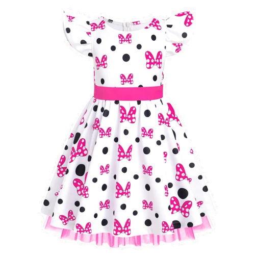IMEKIS Toddler Baby Girl Mouse Birthday Dress Princess Ruffle Sleeve Polka Dots Cake Smash Halloween Costume Cosplay