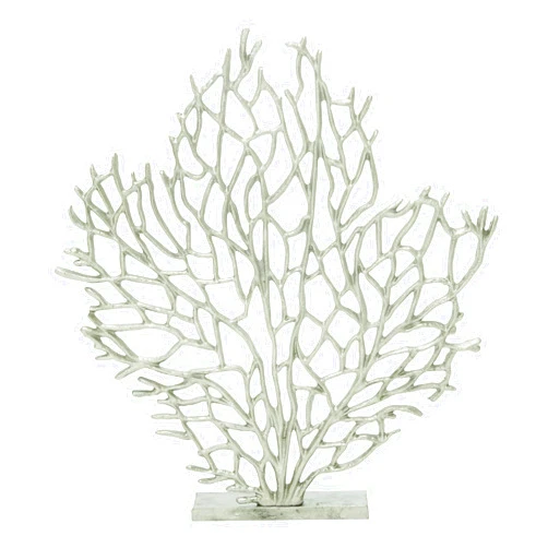 Deco 79 Aluminum Metal Coral Decorative Sculpture Home Decor Statue, Accent Figurine 19