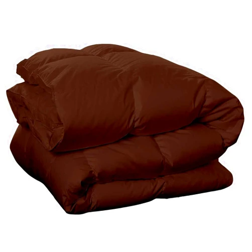 RoverBedding 1 Piece-Lightweight Box Stitched Comforter Set (Oversized King (98x120) Size Chocolate Quilted Cover (Pillowshams are not Included) 100% Egyptian Cotton - 500 GSM Fill Power with 4 Corner Tabs