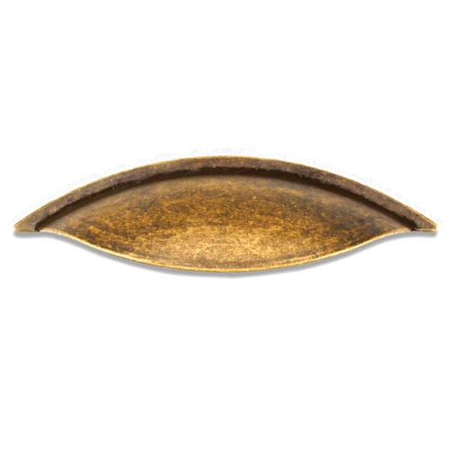 RZDEAL 6 Pack Bin Cup Drawer Pull, Antique Brass Cabinet Handles, 2-1/2-Inch Screw Spacing for Kitchen Drawer Dresser Cupboard, 5-1/8-Inch Total Length
