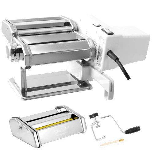 VEVOR Electric Pasta Maker Machine, 9 Adjustable Thickness Settings Noodles Maker, Stainless Steel Noodle Rollers and Cutter, Pasta Making Kitchen Tool Kit, Perfect for Spaghetti, Fettuccini, Lasagna
