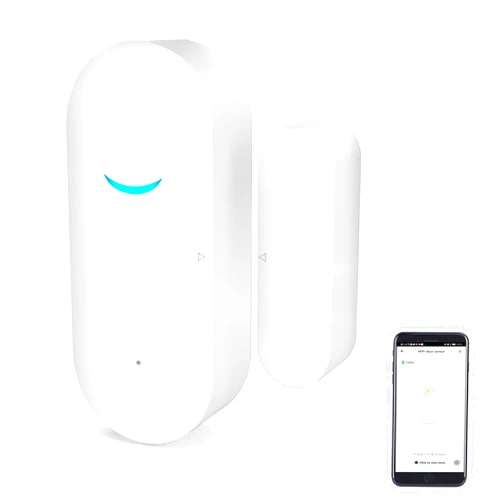 SENCKIT WiFi Door and Window Sensors,Tuya Smart Alarm with Free Notification APP Control Home Security Alarm System, No Hub Required,Compatible with Alexa, Google Home (1-Pack)