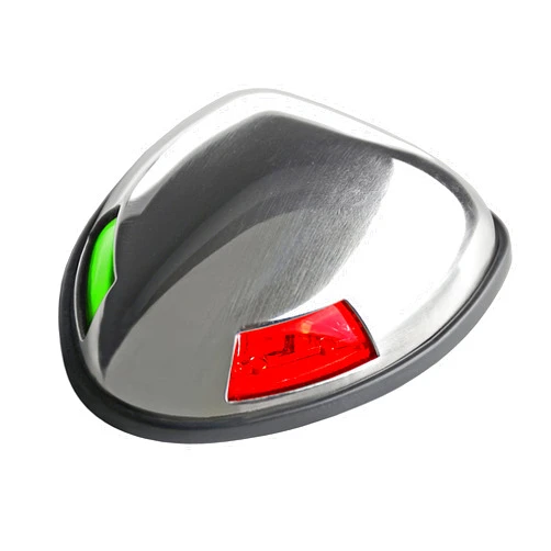 T-H Marine Compact Combination LED Bow Light - USCG Approved Red and Green Navigation Light for Marine Safety, Stainless Steel Housing, Energy Efficient and Durable Low-Profile Design