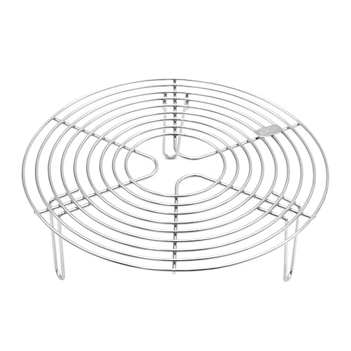 MDEOOSKY Round Steamer Rack and Cooling Rack,Stainless Steel Pot Trivet, Cooking Rack,Wire Steamer Kettle Rack Holder, Air Fryer Cooking Steamer Rack for Baking Canning Cooking Steaming, 9.5''X2.8''…